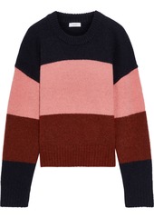 A.l.c. Woman Morrison Color-block Alpaca-blend Sweater Navy