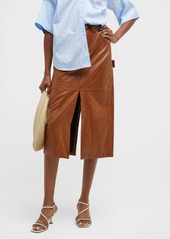 A.L.C. Alden Vegan Leather Midi Pencil Skirt
