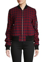 A.L.C. Andrew Gingham Wool Bomber Jacket