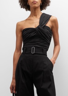 A.L.C. Apollo Gathered One-Shoulder Crop Top