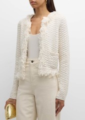 A.L.C. April Fringe Open-Front Cardigan