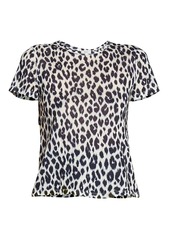 A.L.C. Bambina Leopard Print Tissue T-Shirt