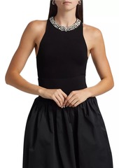 A.L.C. Bella Jeweled Knit Cropped Top