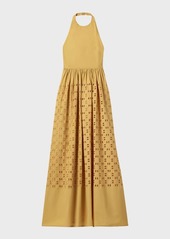 A.L.C. Blair Eyelet Halter Maxi Dress