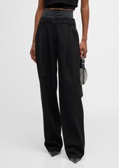 A.L.C. Brady Wide-Leg Double-Waist Pants