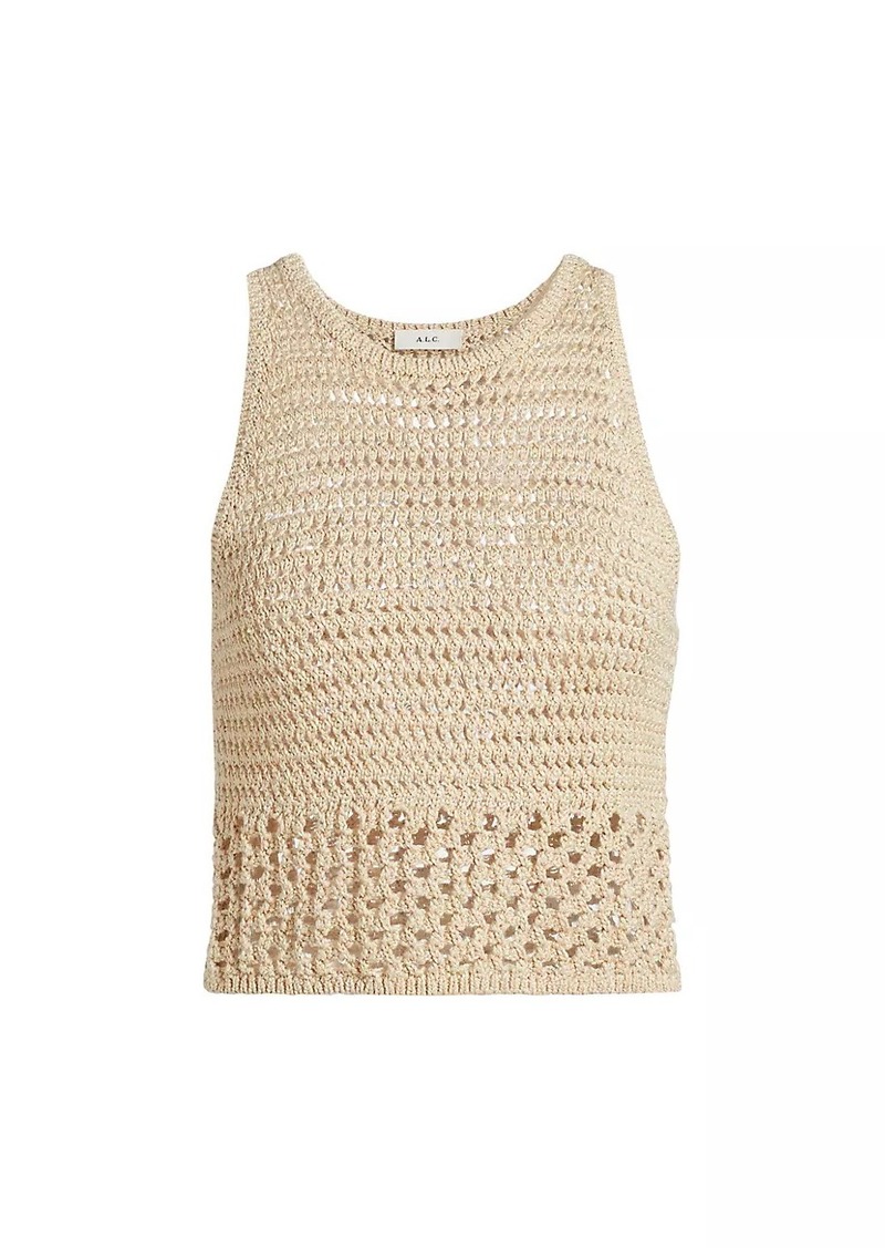 A.L.C. Brayden Crochet Crop Tank