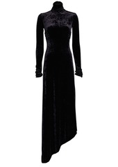 A.L.C. Brielle Belted Asymmetric Velvet Gown