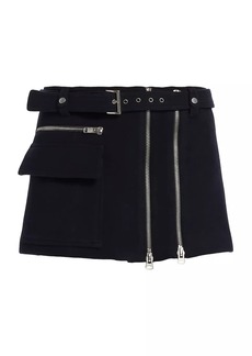 A.L.C. Christian Zip-Detail Wool-Blend Miniskirt
