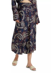 A.L.C. Clara Paisley Wrap Midi-Skirt