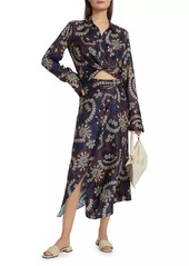 A.L.C. Clara Paisley Wrap Midi-Skirt