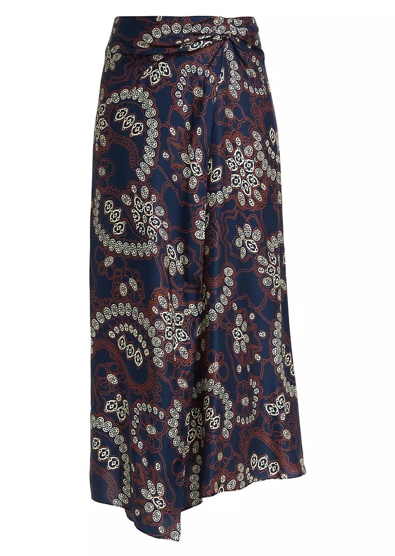 A.L.C. Clara Paisley Wrap Midi-Skirt