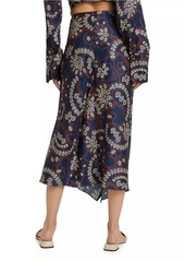 A.L.C. Clara Paisley Wrap Midi-Skirt