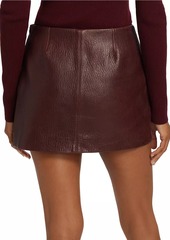 A.L.C. Cowan Leather A-Line Miniskirt