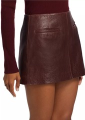 A.L.C. Cowan Leather A-Line Miniskirt