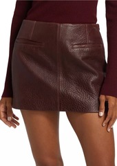 A.L.C. Cowan Leather A-Line Miniskirt