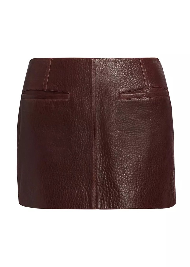 A.L.C. Cowan Leather A-Line Miniskirt