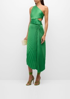 A.L.C. Dahlia Pleated One-Shoulder Maxi Dress