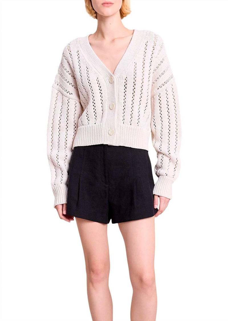 A.L.C. Drew Cardigan In Ecru