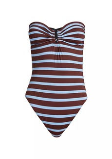A.L.C. Ella Stripe One-Piece Swimsuit