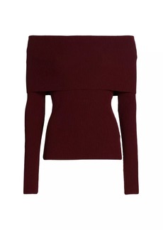 A.L.C. Evelyn Wool-Blend Off-The-Shoulder Sweater