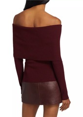 A.L.C. Evelyn Wool-Blend Off-The-Shoulder Sweater