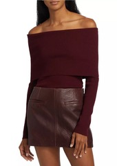 A.L.C. Evelyn Wool-Blend Off-The-Shoulder Sweater