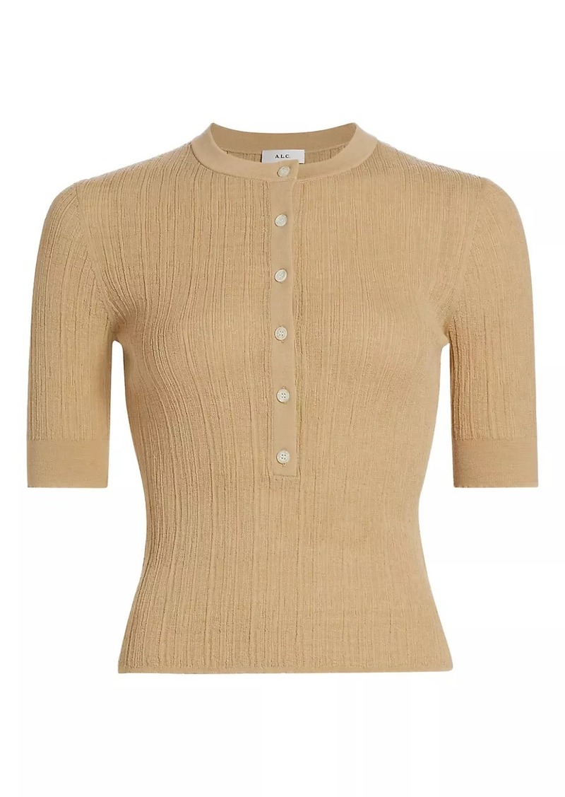 A.L.C. Fisher Cotton-Blend Knit Top