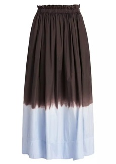A.L.C. Gina Dip-Dyed Cotton Midi-Skirt