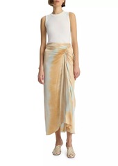 A.L.C. Grace Dyed Ruched Midi-Skirt