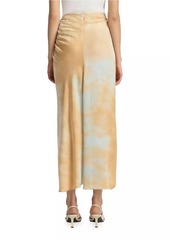 A.L.C. Grace Dyed Ruched Midi-Skirt