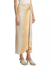 A.L.C. Grace Dyed Ruched Midi-Skirt