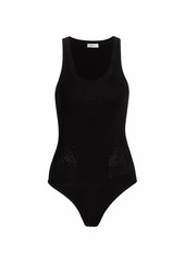 A.L.C. Ina Sleeveless Pointelle Knit Bodysuit