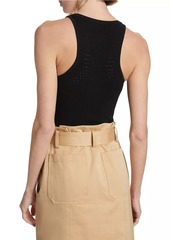 A.L.C. Ina Sleeveless Pointelle Knit Bodysuit