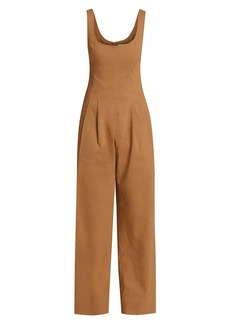 A.L.C. Isabel Linen-Blend Pleated Jumpsuit