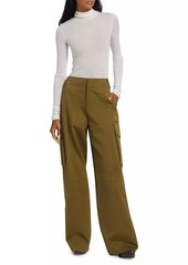 A.L.C. Jo Cotton-Blend Turtleneck Top