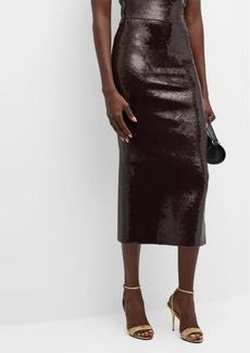 A.L.C. Joan Pull-On Sequin Midi Skirt