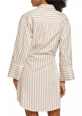A.L.C. Madison II Striped Cotton Wrap Dress