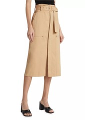 A.L.C. Maia Belted Cotton Utility Skirt