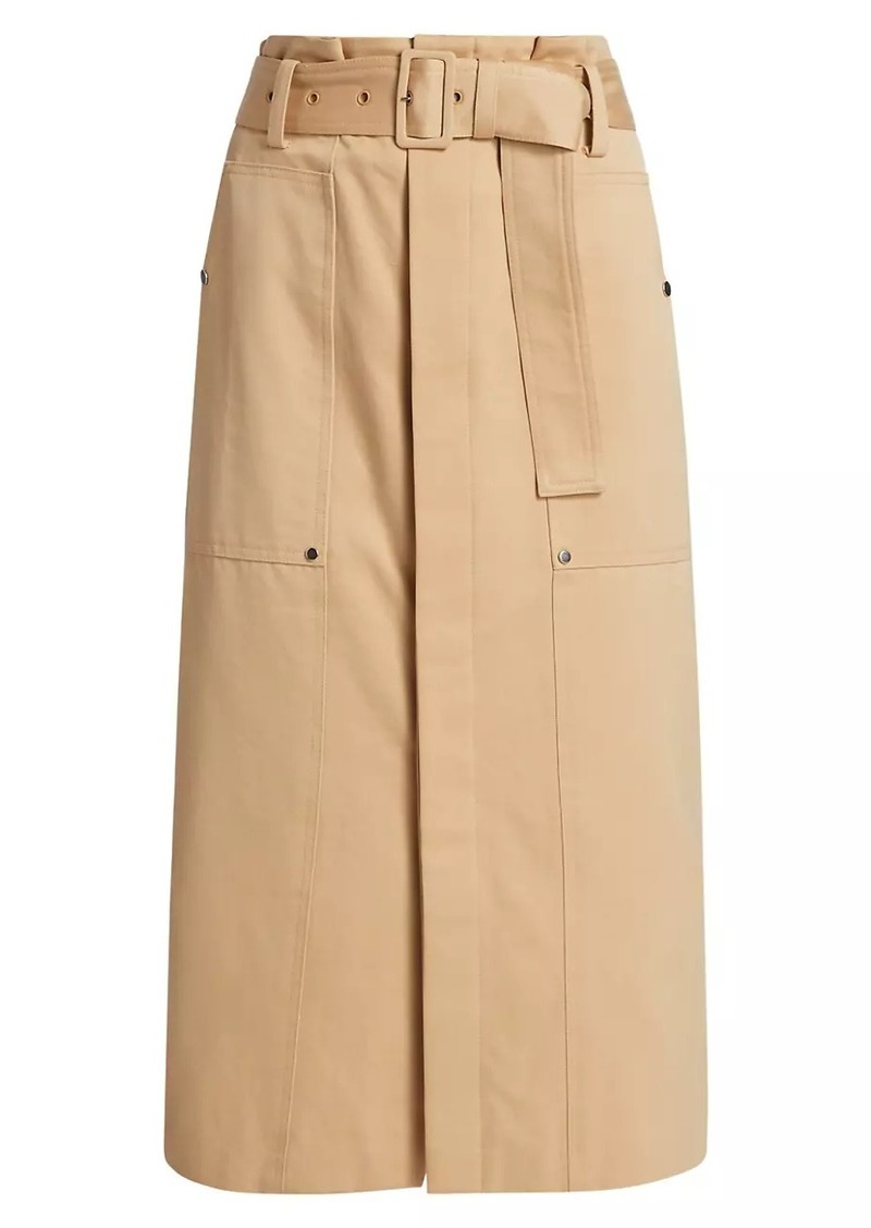 A.L.C. Maia Belted Cotton Utility Skirt