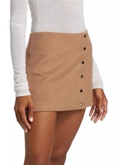 A.L.C. May Wool-Blend Faux-Wrap Miniskirt