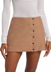 A.L.C. May Wool-Blend Faux-Wrap Miniskirt