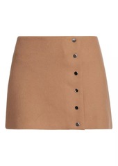 A.L.C. May Wool-Blend Faux-Wrap Miniskirt