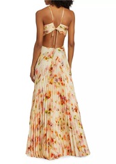 A.L.C. Moira Pleated Floral Maxi Dress