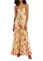 A.L.C. Moira Pleated Floral Maxi Dress