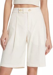 A.L.C. Nico Cotton & Linen Bermuda Shorts