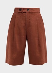 A.L.C. Nico Tailored Linen-Blend Shorts