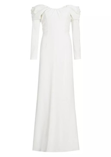 A.L.C. Nora Gathered Off-the-Shoulder Gown
