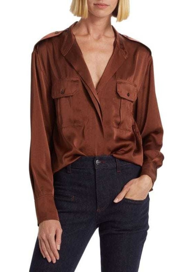 A.L.C. Oakley Satin Button Blouse