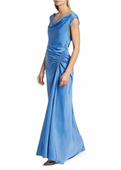 A.L.C. Ophelia Satin Draped Maxi Dress