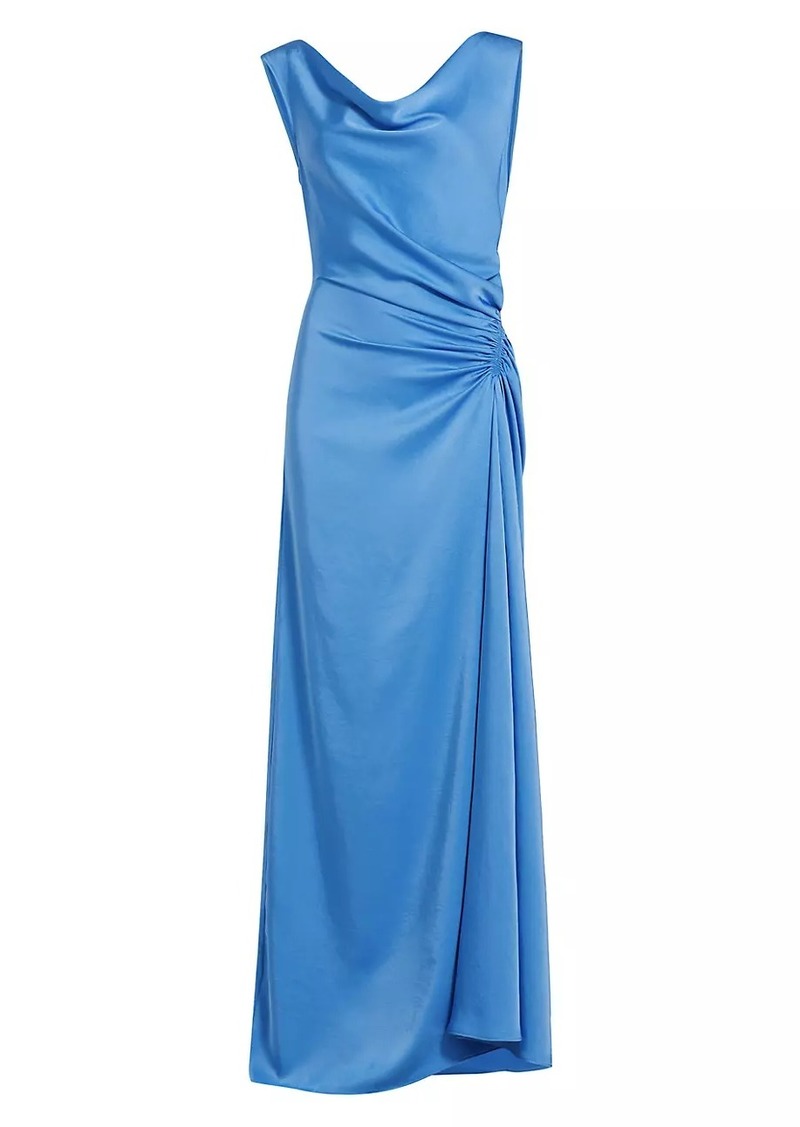 A.L.C. Ophelia Satin Draped Maxi Dress